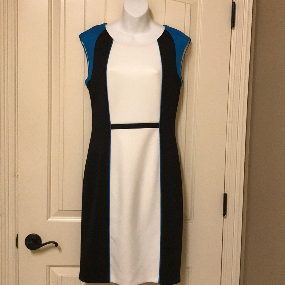Calvin Klein Color Block Sheath Dress